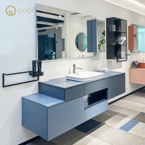 Mueble de Baño Moderno <span class=keywords><strong>GODI</strong></span> con Doble Lavabo, Diseño Nuevo, Ecológico, de Madera Maciza y Mármol, Resistente al Agua, con Garantía de 5 Años - Product Image 6