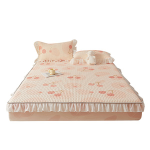 Drap de lit bébé rafraîchissant à motif floral 90x200cm, housse de matelas douce et rafraîchissante, drap-housse pour literie de bébé - Product Image 2