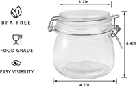 Wholesale 16oz (about 453.6g) Transparent Glass Jam Jar With Sealing Cover and Leak Proof Rubber Gasket