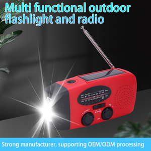 Torcia Solare USB con Manovella e <span class=keywords><strong>Radio</strong></span> AM/FM NOAA, Power Bank di Emergenza 5000mAh, Resistente all'Acqua IPX3 - Product Image 2