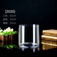 Vase en verre transparent, design minimaliste, décoration d'intérieur, bougie pilier, plante hydroponique, haute qualité, fait main, cylindre haut et fin