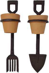 2024 antico termometro da parete con forcella e pala in ghisa - Product Image 6