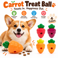 Jouet Distributeur de Friandises pour Chien en Forme de Carotte – Boule Interactif Anti-Glouton pour l'Entraînement et la Mastication – Distributeur de Nourriture pour Animaux de Compagnie