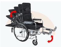 Fauteuil roulant pliant léger manuel Portable complet pour personnes âgées enceintes handicapées
