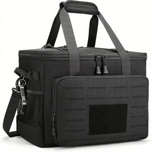 Sac à déjeuner isotherme tactique pliable 20L avec fermeture éclair, étanche et anti-fuite, durable pour hommes - Idéal pour les courses au supermarché et les sorties en parc - Product Image 1