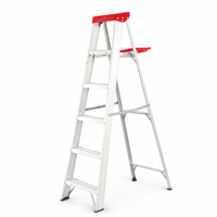 Échelle pliante en aluminium à cadre simple avec plateau porte-outils pour peintre, technicien d'entretien, et installateur – Meilleures ventes