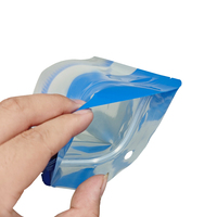 Pochette à fermeture éclair avec fenêtre transparente à encoche déchirable et trou de suspension pour le stockage des aliments et l'emballage d'affichage