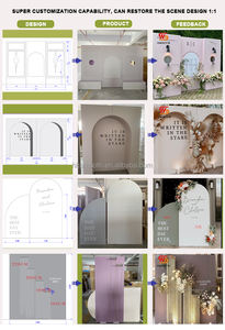 Fondo de PVC Liso 3D para Decoración de Escenarios de Boda, Soporte de Acrílico para Fondo, Arco, Letrero de Bienvenida para Boda - Product Image 3