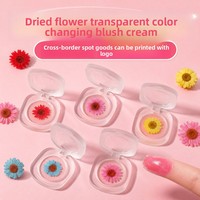 Personnalisation OEM - Crème de blush en gelée minérale à fleurs naturelles, ambre transparent, changeant de couleur selon la température, fini mat, double usage lèvres et joues
