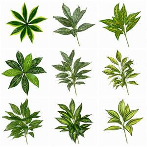 Ramo de Hojas de Gladiolo Brasileño Artificial de 76 cm, Corazón Verde, Decoración de Interiores, Planta de Plástico - Product Image 5
