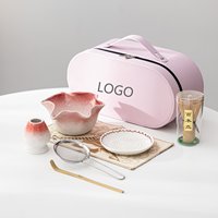 YUBIN Ensemble de bols à matcha portables transfrontaliers, 8 pièces, en porcelaine, pour cérémonie du thé, coffret cadeau, avec moulin à fruits et fouet, écologique, 540ML