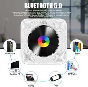 Lecteur CD portable mural personnalisé en usine avec son Bluetooth, haut-parleur intégré, lecteur de musique rechargeable pour l'étude, la maison et l'extérieur - Product Image 2