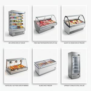 Refroidisseur à rideau d'air vertical avec <span class=keywords><strong>hauteur</strong></span> frontale ultra-basse, grande capacité de stockage et dimensions personnalisables, idéal pour les supermarchés - Product Image 1