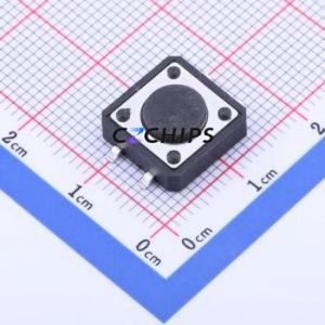 TS1243TP-SZ Tactile Switch SMD-4P,12x12mm Switch Single Pole Single Throw Round Button 2.5N Vertical Mount - Product Image 1