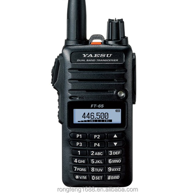 Amateur UHF VHF Transceiver Dual Band Walkie Talkie 5 Watt Portable Two-Way Radio Yaesu FT-65R FT-65