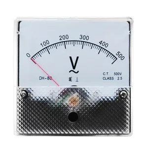 DH80 paneli Analog 50V 100V 250V 300V 450V 500V 1000V AC voltmetre metre Pointer voltmetre 80*80mm