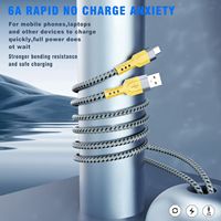 Câble de données USB2.0 Micro Type-C en nylon tressé super rapide en cuivre pur de 1 m pour téléphones mobiles