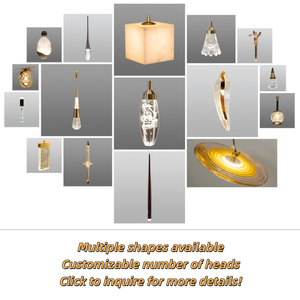 Lustre LED Monumental Moderne Noir et Or en Albâtre, <span class=keywords><strong>Luminaire</strong></span> <span class=keywords><strong>Suspendu</strong></span> en Grappe Effet Boule de Neige pour Plafond Haut, Escalier, Hall d'Entrée - Product Image 6