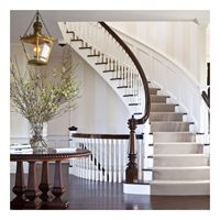 Escalier incurvé en acier durable avec revêtement antirouille et ensemble de garde-corps personnalisable Escaliers incurvés