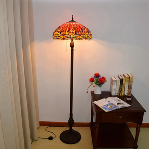 Lampadaire Tiffany <span class=keywords><strong>design</strong></span> antique pour usine de salon vitrail en gros pour la décoration intérieure - Product Image 3