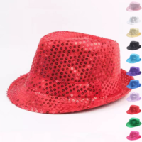 Muestra gratis Festival cumpleaños hombres Cosplay disfraz ancho Fedora Trilby fiesta sombreros festivos sombreros gorras para fiesta Cosplay disfraz