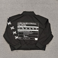 Veste décontractée en nylon à manches longues personnalisées, broderie, impression sérigraphique, fermeture éclair, haute qualité, épaisse, pour homme