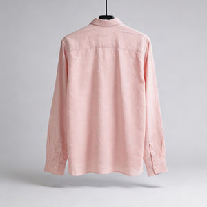 Camisa Casual de Manga Larga Color Rosa Pastel para Hombre, de Alta Calidad, para Verano, Personalizada y de Lujo - Product Image 2