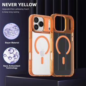 Funda Transparente para Teléfono Móvil con Protección de Lente Magnética Antiarañazos para iPhone 17Air 16 15 14Pro Max, Carcasa Trasera Transparente Resistente a Golpes - Product Image 3