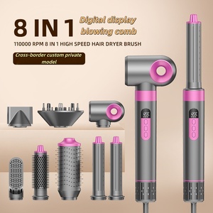 Fer à boucler automatique transfrontalier personnalisé à moteur AC haute vitesse en plastique avec buse diffuseur 8-en-1 multifonctionnel - Product Image 1