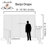 Kit de support de toile de fond réglable ANNIELU avec base pour photographie, salons professionnels et décoration de banquets