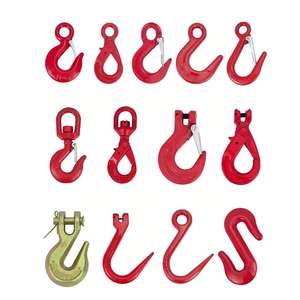 工業用プレーン仕上げ合金鋼コンテナ吊り上げ用スリングクレーンフック（ラッチロック付き） - Product Image 1