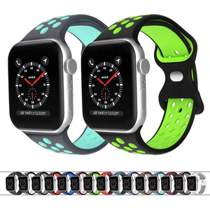Cinturino Sportivo in Silicone Morbido YHQ per <span class=keywords><strong>Apple</strong></span> <span class=keywords><strong>Watch</strong></span> 45mm/49mm Bianco Bicolore Ultimo Design - Product Image 1