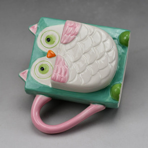 Soporte personalizado para galletas, Taza de cerámica con bolsillo para galletas, panda, perro, búho, venta al por mayor - Product Image 6