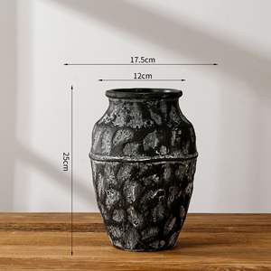 Jarrón <span class=keywords><strong>de</strong></span> Cerámica Estilo Wabi Sabi, Jarra <span class=keywords><strong>de</strong></span> Cerámica Vintage <span class=keywords><strong>de</strong></span> Alta Gama, <span class=keywords><strong>Flores</strong></span> <span class=keywords><strong>Secas</strong></span>, Estilo Chino, Decoración Hecha a Mano para la Entrada - Product Image 6