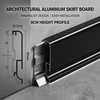 Plinthe en alliage d'aluminium LED fournie directement par le fabricant pour une finition de bord invisible
