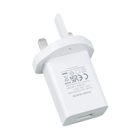 Chargeur mural USB certifié CE UKCA 5V1A 5V2A avec prise UK, adaptateur de charge rapide pour téléphone portable et tablette