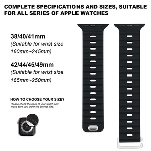 Nouveau design réglable étanche Sport Ocean Bracelet en silicone pour Apple Watch Ultra 49mm Smartwatch Band - Product Image 4