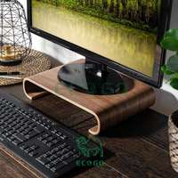 Support de moniteur en bambou naturel Riser organisateur de bureau d'ordinateur Dock de bureau affichage en bois pour PC écran de télévision ordinateur portable