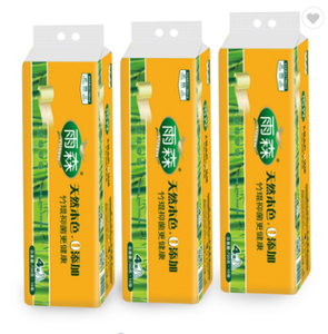 Respetuoso del medio ambiente rollo estándar personalizado <span class=keywords><strong>2</strong></span> higiénico papel de tejido de bambú tejido rollo de papel - Product Image 1