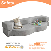 Saien Sleeper salle de jeux chaise pliable enfants canapés 4 pièces modulaire mousse enfant en bas âge échelle jouer chambre pliant canapé-lit enfants