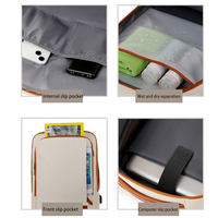 Mochila para Computadora Portátil, Resistente al Agua, con Puerto USB, para Viajes de Negocios, para Hombres y Mujeres