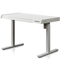 Bureau debout GLK K3003, bureau de bureau réglable en hauteur avec porte-tablette et porte-gobelets