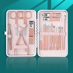 Ensemble de coupe-ongles promotionnel, cadeaux personnalisés avec logo, en alliage or rose, kit de <span class=keywords><strong>manucure</strong></span> de dessin animé, coupe-ongles, 18 pièces/ensemble - Product Image 5