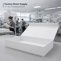 Boîte cadeau de luxe XXL blanche mate à rabat magnétique pour emballage de vêtements, vente en gros, directement de l'usine pour cadeaux