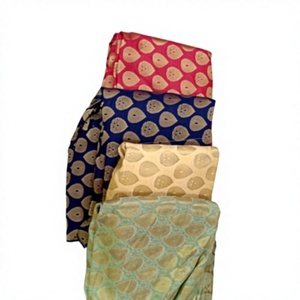 Luxury Vintage Brocade Jacquard Silk Fabric Eco-Friendly Stain Repellent Wrinkle Resistant Fashion Garment Upholstery <b>Curtain</b> - Product Image 1