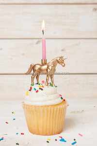 Bougeoir licorne doré Décoration de fête mignonne pour enfants - Product Image 3