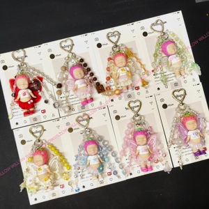 New sonny angel Beaded mobile phone lanyard custom metal keychain sonny angel clothes Custom Pants hand knit set wholesale - Product Image 1