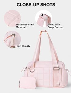 Sac de sport matelassé pour femme avec plusieurs poches, résistant à l'eau, léger, idéal pour les voyages et les trajets quotidiens - Product Image 6