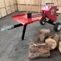 Machine à fendre le bois horizontale à cycle rapide de 40 tonnes avec moteur à essence de 6,5 CV et système à double volant d'inertie