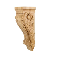 Support d'étagère d'îlot de cuisine rustique et élégant pour hôtel-villa, console sculptée de style moderne en bois massif durable